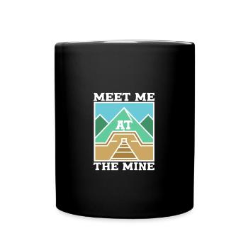 Mine Minenarbeiter - Tasse einfarbig - Schwarz - Vorne