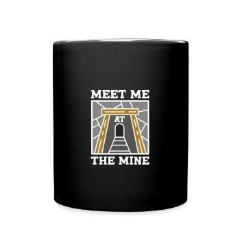 Mine Minenarbeiter - Tasse einfarbig - Schwarz - Vorne