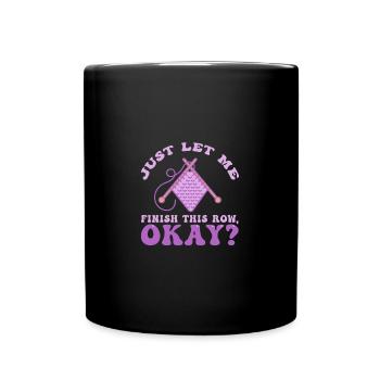 Tricoter aiguille à tricoter laine drôle - Mug uni - noir - Devant