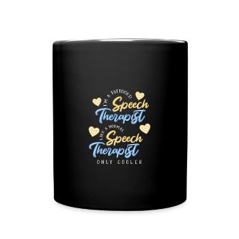 Sprachtherapie Sprachtherapeut - Tasse einfarbig - Schwarz - Vorne