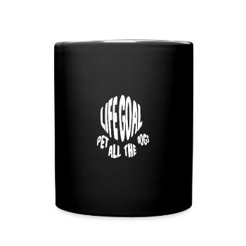 Animal welfare dog adopted - Full Colour Mug - black - Front