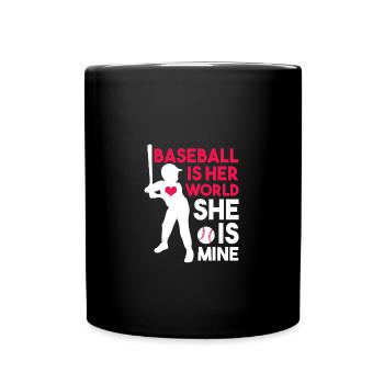 Baseball player Baseball - Full Colour Mug - black - Front