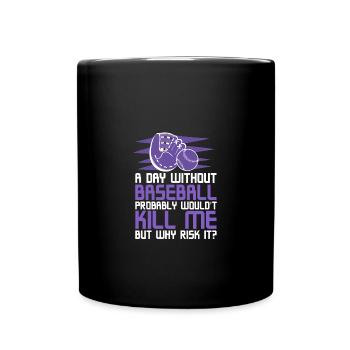 Baseball player Baseball - Full Colour Mug - black - Front