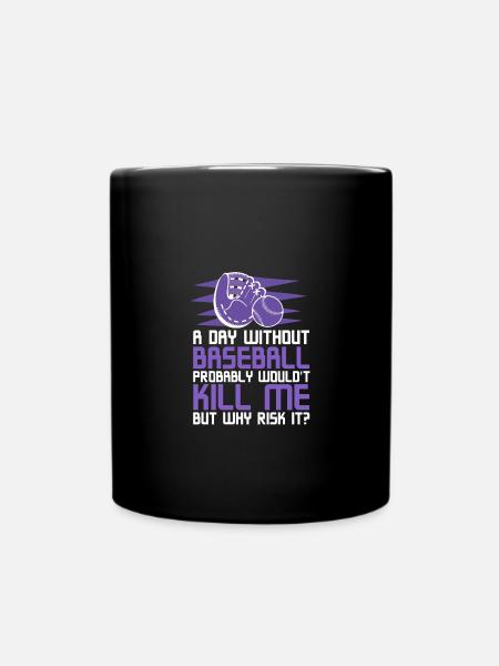 Baseballspieler Baseball - Tasse einfarbig - Schwarz