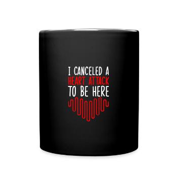 Heart attack survivor - Full Colour Mug - black - Front