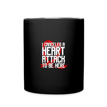 Heart attack survivor - Full Colour Mug - black - Front
