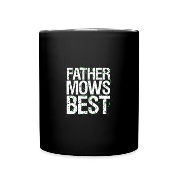 Tonte de pelouse Tondeuse à gazon Jardinier - Mug uni - noir - Devant