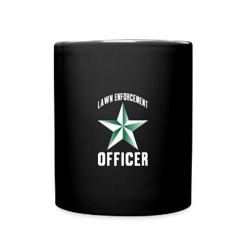 Tonte de pelouse Tondeuse à gazon Jardinier - Mug uni - noir - Devant