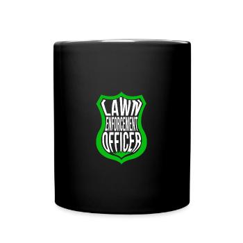 Tonte de pelouse Tondeuse à gazon Jardinier - Mug uni - noir - Devant