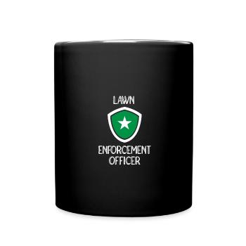 Tonte de pelouse Tondeuse à gazon Jardinier - Mug uni - noir - Devant