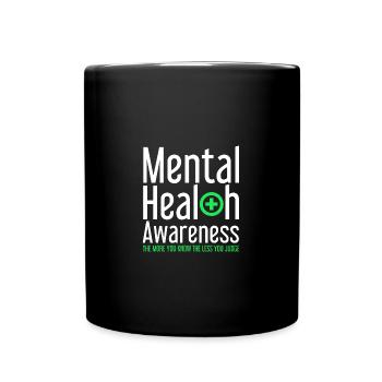 Mental Health Mentale Gesundheit - Tasse einfarbig - Schwarz - Vorne
