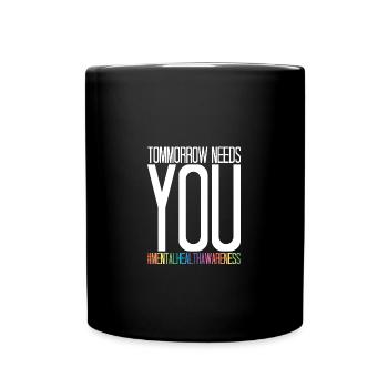Mental Health Mentale Gesundheit - Tasse einfarbig - Schwarz - Vorne