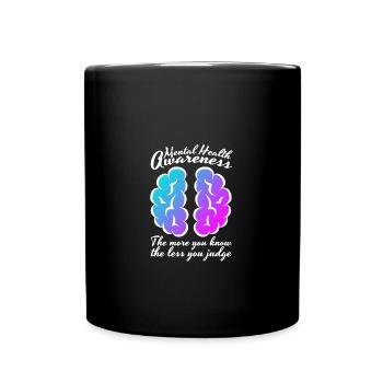Mental Health Mentale Gesundheit - Tasse einfarbig - Schwarz - Vorne
