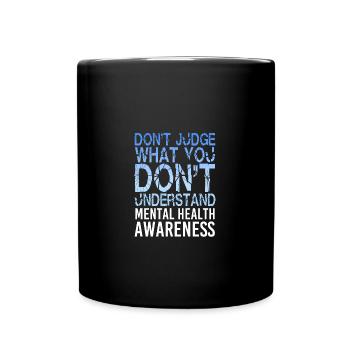 Mental Health Mentale Gesundheit - Tasse einfarbig - Schwarz - Vorne