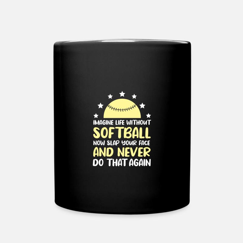 Softball - Mug uni - noir