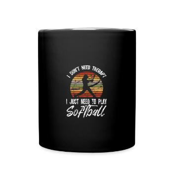 Softball - Mug uni - noir - Devant
