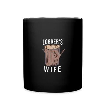 Bûcheron Bûcheron Tronçonneuse - Mug uni - noir - Devant