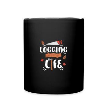Bûcheron Bûcheron Tronçonneuse - Mug uni - noir - Devant