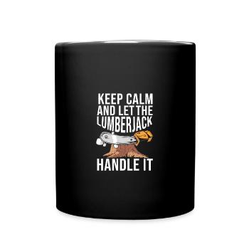 Bûcheron Bûcheron Tronçonneuse - Mug uni - noir - Devant