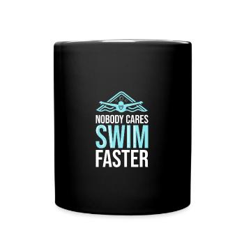 Schwimmen Schwimmer - Tasse einfarbig - Schwarz - Vorne
