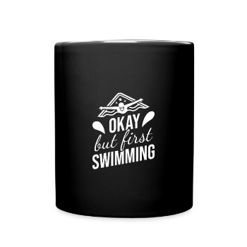 Schwimmen Schwimmer - Tasse einfarbig - Schwarz - Vorne