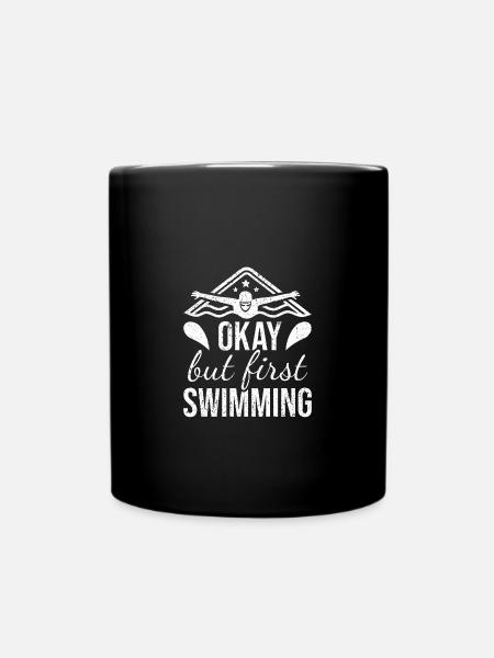 Schwimmen Schwimmer - Tasse einfarbig - Schwarz