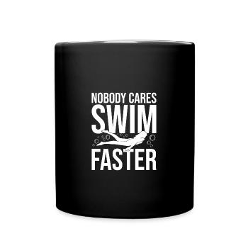 Schwimmen Schwimmer - Tasse einfarbig - Schwarz - Vorne