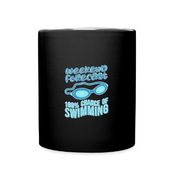 Schwimmen Schwimmer - Tasse einfarbig - Schwarz - Vorne