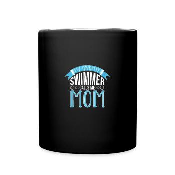 Schwimmen Schwimmer - Tasse einfarbig - Schwarz - Vorne
