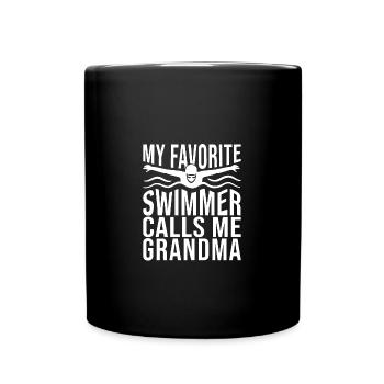 Schwimmen Schwimmer - Tasse einfarbig - Schwarz - Vorne