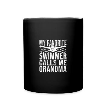 Schwimmen Schwimmer - Tasse einfarbig - Schwarz - Vorne