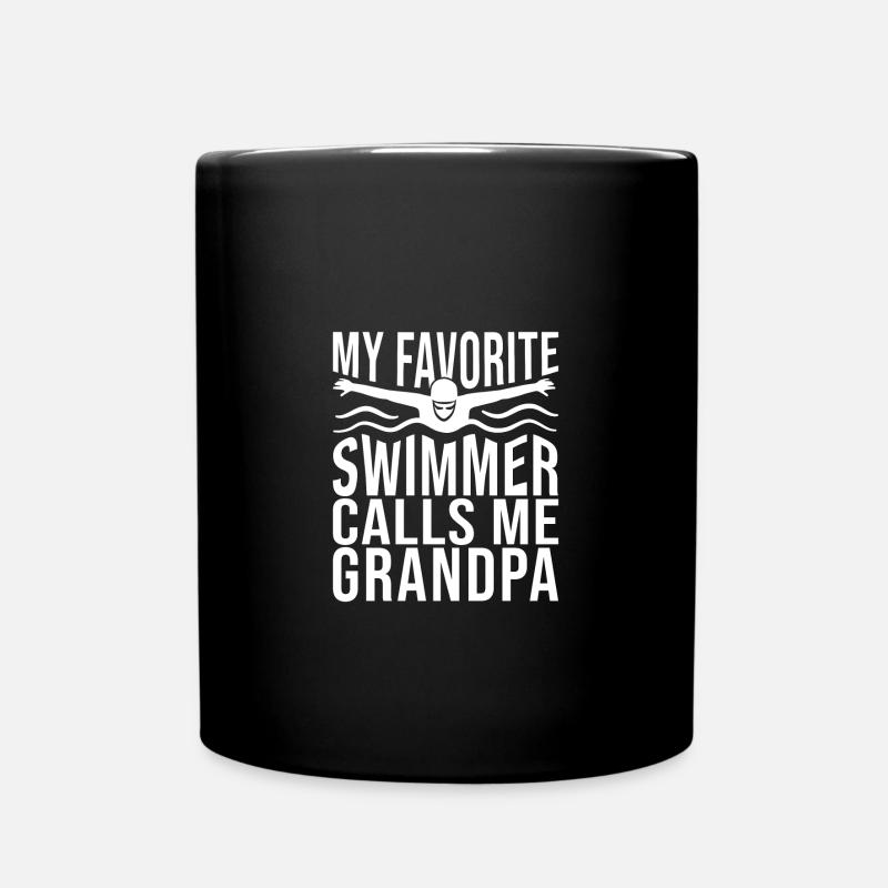 Schwimmen Schwimmer - Tasse einfarbig - Schwarz