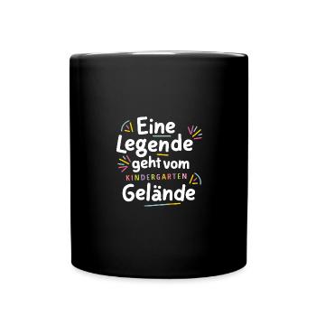 Kita Absolvent Abschied Schulkind Einschulung Gesc - Tasse einfarbig - Schwarz - Vorne