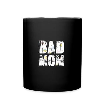 bad mom,mom,graffiti,typo,schrift,icons - Tasse einfarbig - Schwarz - Vorne