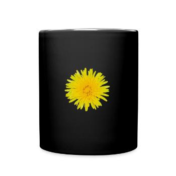 Dandelion flower bloom spring summer gift - Full Colour Mug - black - Front