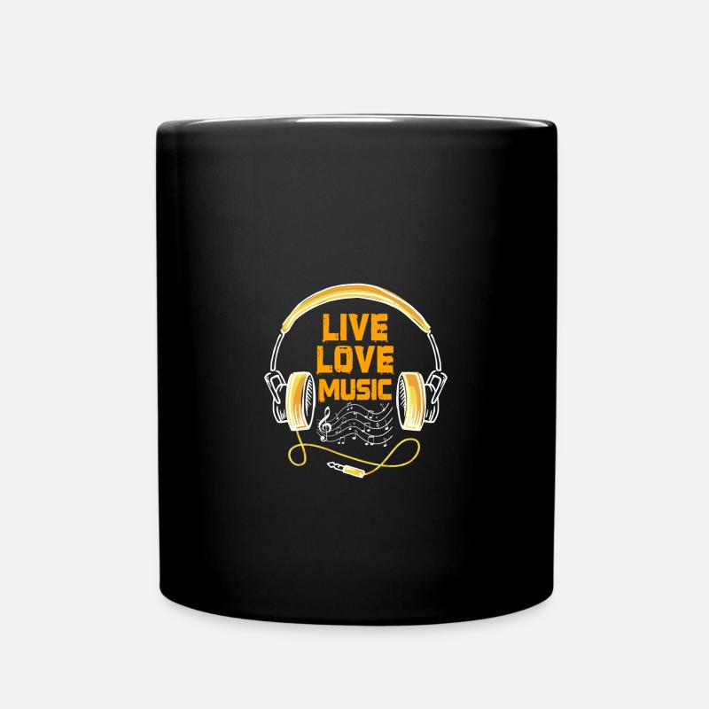 music - Full Colour Mug - black