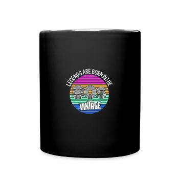 Born in the 80s - Full Colour Mug - black - Front
