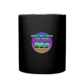 Leben in den 80s - Tasse einfarbig - Schwarz - Vorne