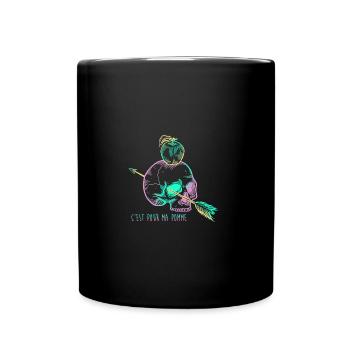 Skull Apple mauve - Mug uni - noir - Devant