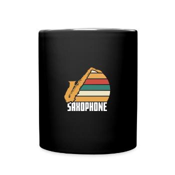 Saxophone Jazz - Mug uni - noir - Devant