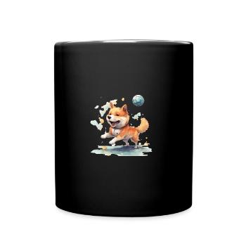 Japanese dog Shiba Inu Ball Sport - Full Colour Mug - black - Front
