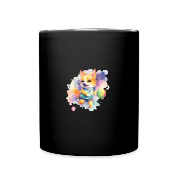 Japanese dog Shiba Inu Ball Sport - Full Colour Mug - black - Front