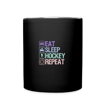 Hockey féminin - Mug uni - noir - Devant