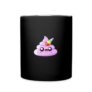 Unicorn poopicorn - Full Colour Mug - black - Front