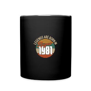 Born in August 1981 - Full Colour Mug - black - Front