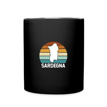 Sardinia Sardegna Retro - Full Colour Mug - black - Front