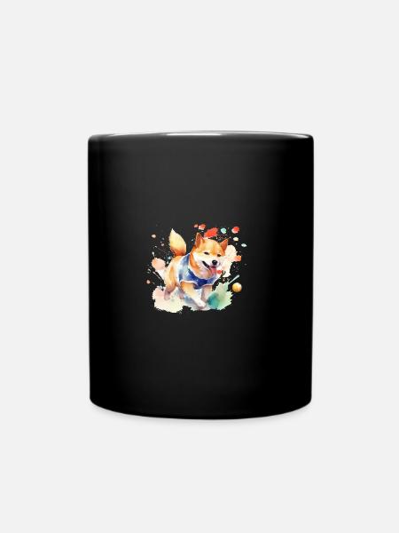 Course sportive et amateur pour chiens japonais - Mug uni - noir