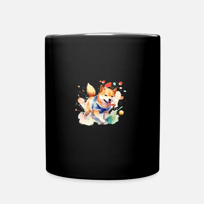 Course sportive et amateur pour chiens japonais - Mug uni - noir