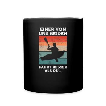 Kanurennsport Kanu Kanusport Sprüche Geschenk - Tasse einfarbig - Schwarz - Vorne