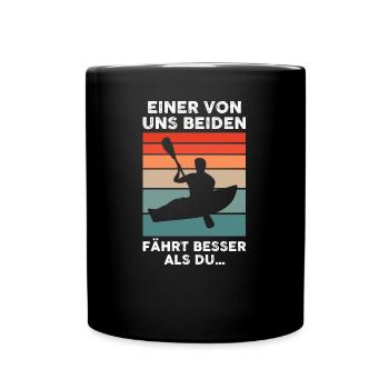 Kanurennsport Sport Kanu Kanusport Retro - Tasse einfarbig - Schwarz - Vorne